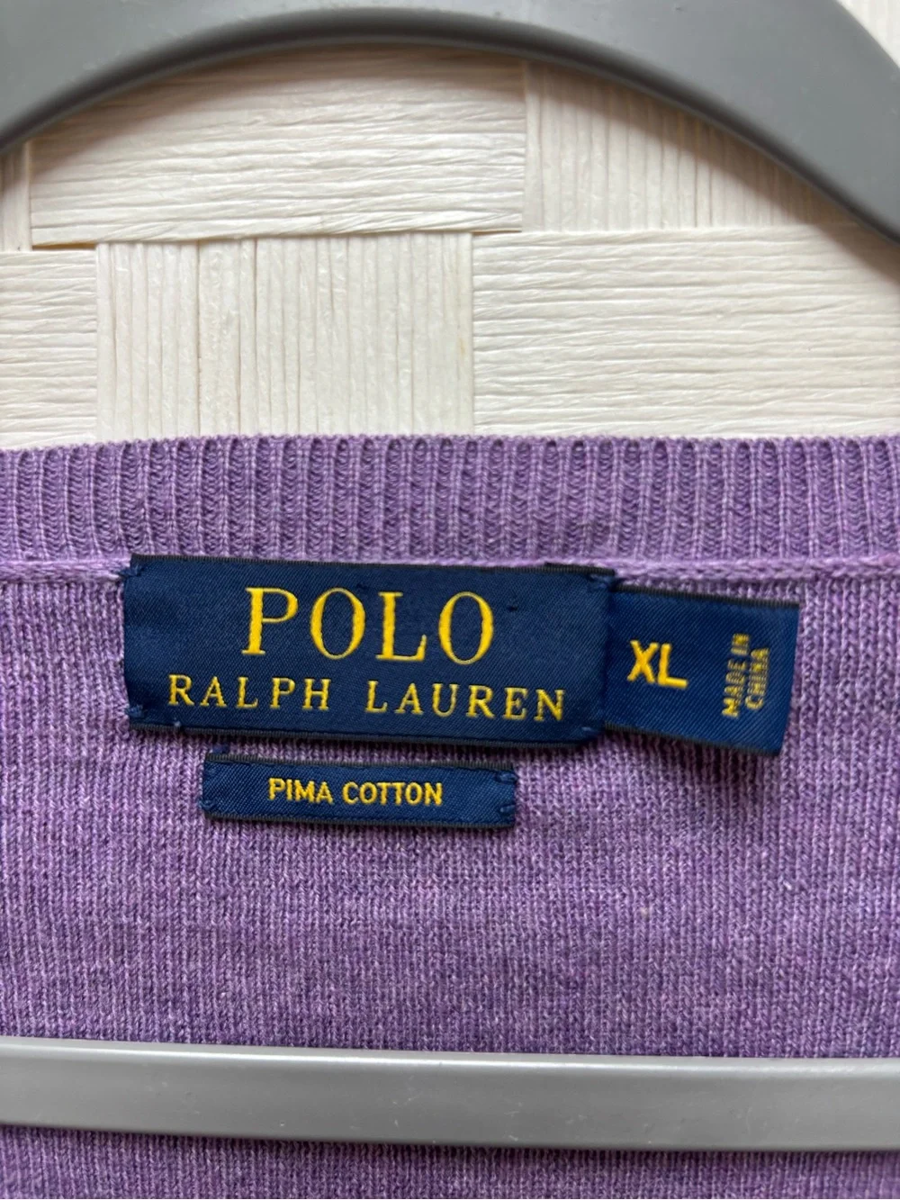 Polo by Ralph Lauren Men's V-Neck Sweater - Purple XL